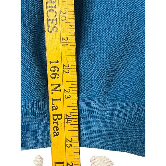 Izod Vintage Men Large Blue Button Cardigan Sweater flaw Golf Preppy Classy USA - Picture 10 of 14